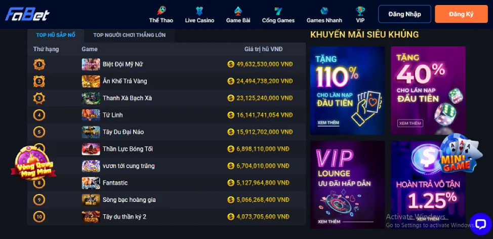Hệ thống cấp độ VIP nn99
